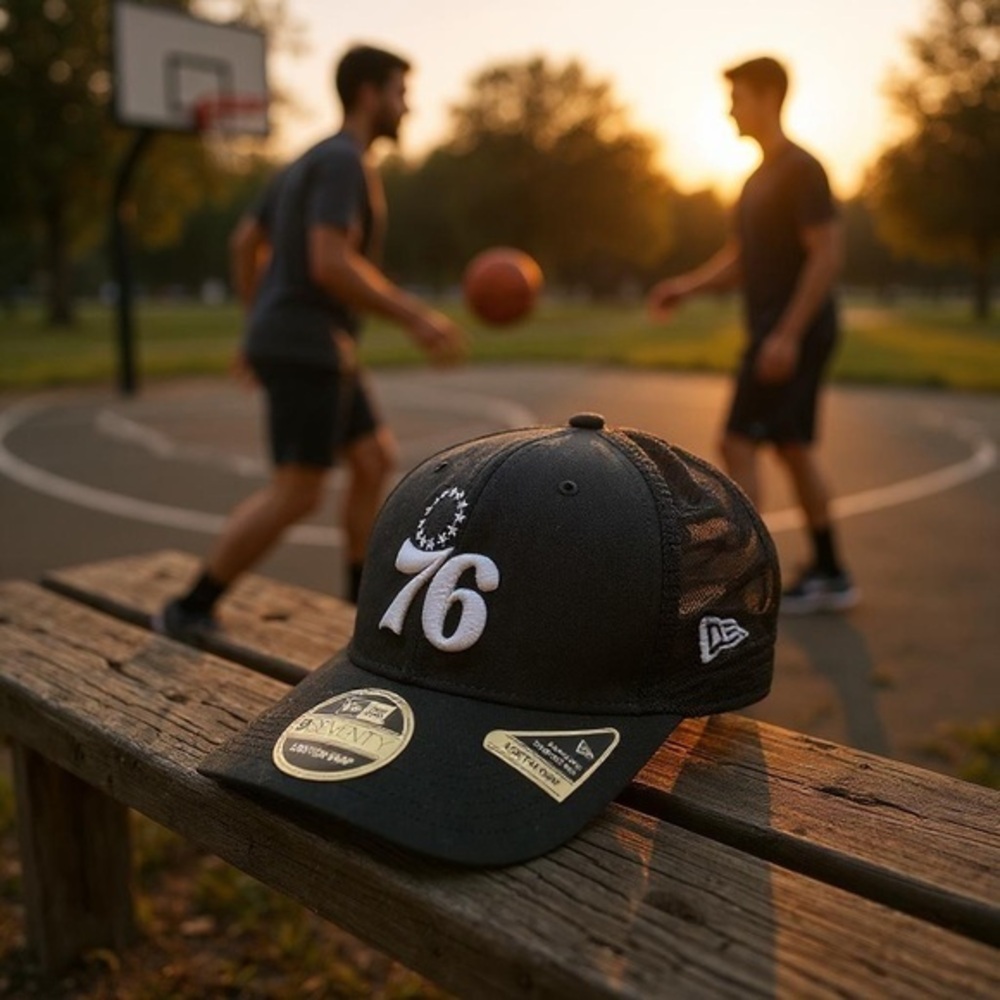 New Era Black and White 76 Cap